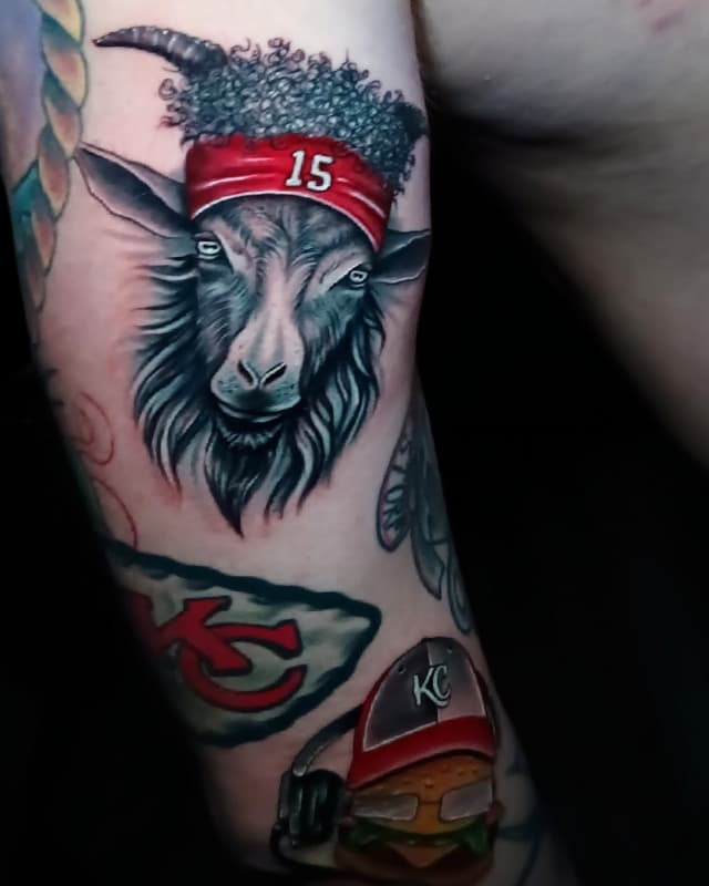 Patrick Mahomes realism tattoo