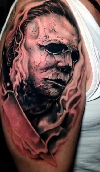 Jason horror tattoo