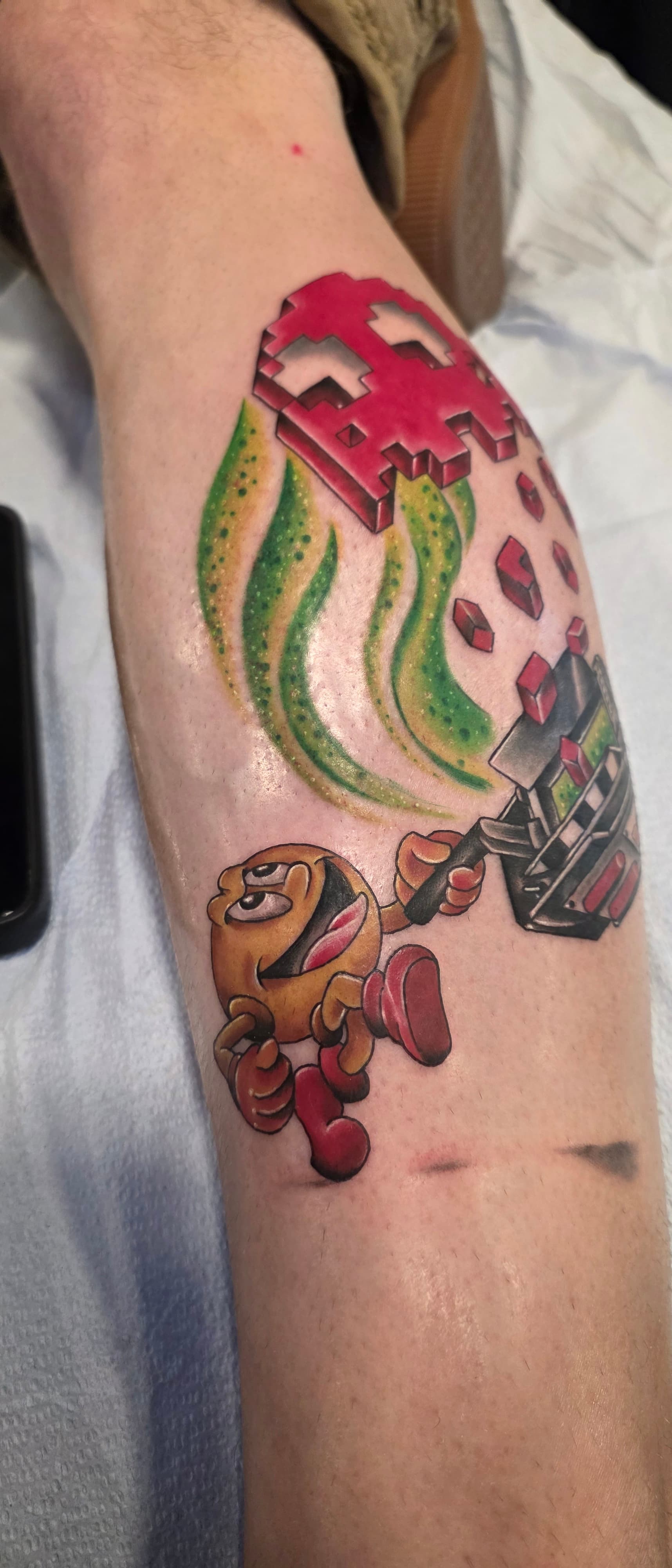 Pac-Man Ghostbusters tattoo